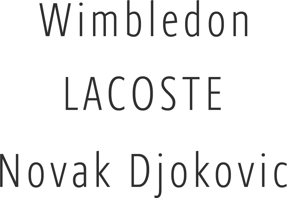 Wimbledon LACOSTE Novak Dokovic|2017年ウィンブルドンのノバク・ジョコビッチ選手着用モデル。
                