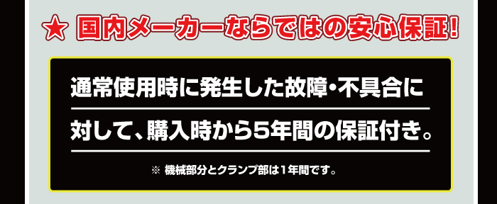 安心保証　サポート付き